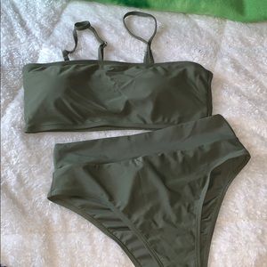 High waisted bathing suit